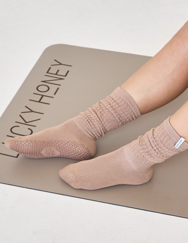 The Scrunchie Grip Sock Cocoa For Sale