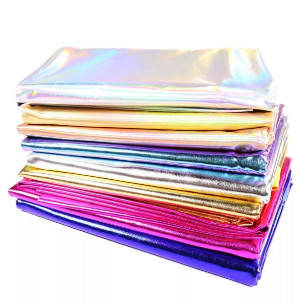 Metallic Foil Lame Spandex Knit Fabric | 4-Way Stretch | for Apparel, Costumes Discount - Image 3